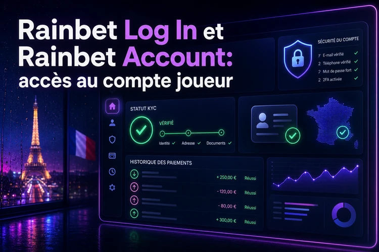 Rainbet Log In et Rainbet Account: accès au compte joueur